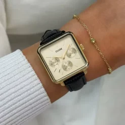 Cluse Lederarmband-La Tétragone Multifunction Gold - CW13806