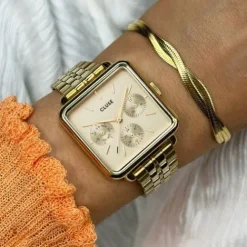 Cluse Metallarmband-La Tétragone Multifunction Gold - CW13801