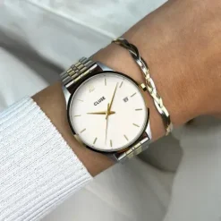 Cluse Metallarmband-Minuit Date Bicolor - CW14302