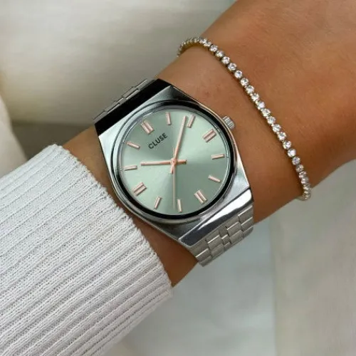 Cluse Metallarmband-Retro 70's Silver - CW35103