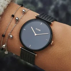 Cluse Metallarmband-Triomphe Mesh Black - CW0101208004