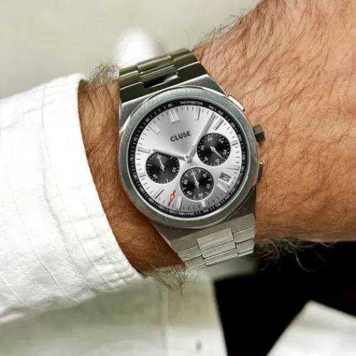 Cluse Metallarmband-Vigoureux Chrono Silver - CW20806