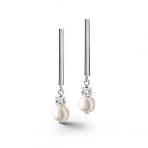 Coeur de Lion Ohrringe-Asymmetrie Süsswasserperlen Ohrstecker - 1102/21-1417