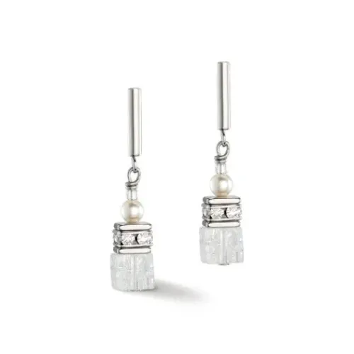 Coeur de Lion Ohrringe-GeoCube Precious Fusion Pearls Ohrstecker - 5086/21-1400