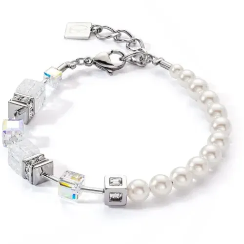 Coeur de Lion Armbänder-GeoCube Precious Fusion Pearls Armband - 5086/30-1400