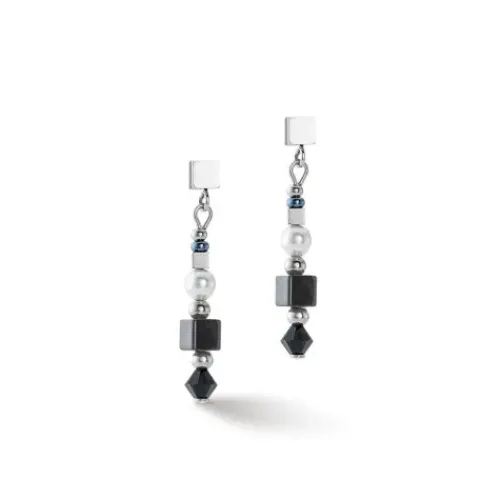 Coeur de Lion Ohrringe-Square Stripes Ohrstecker - 4355/21-1317