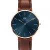 Daniel Wellington Lederarmband-Classic St. Mawes Arctic Rose Gold (40 mm) - DW00100626