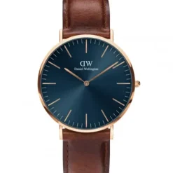 Daniel Wellington Lederarmband-Classic St. Mawes Arctic Rose Gold (40 mm) - DW00100626