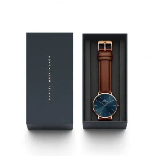 Daniel Wellington Lederarmband-Classic St. Mawes Arctic Rose Gold (40 mm) - DW00100626