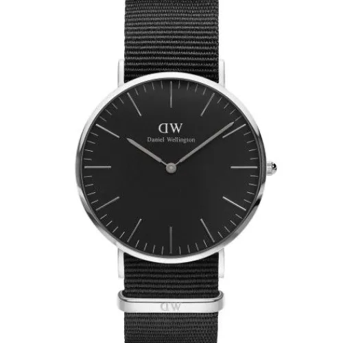 Daniel Wellington Textilarmband (Nato)-Classic Black Cornwall Silver