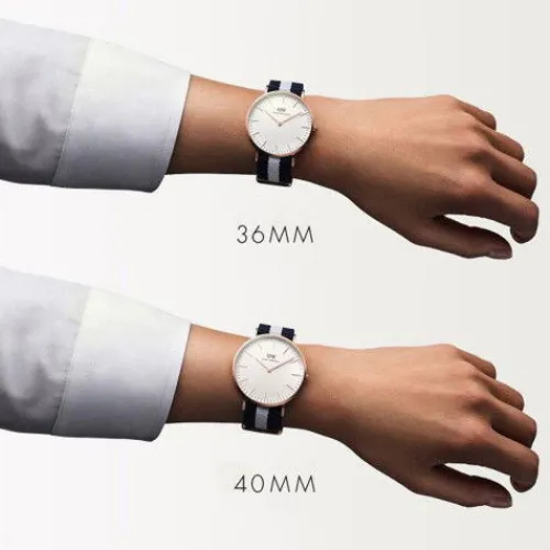 Daniel Wellington Textilarmband (Nato)-Classic Black Cornwall Silver