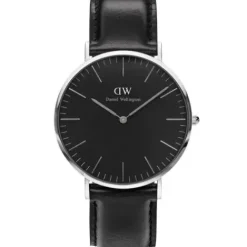Daniel Wellington Lederarmband-Classic Black Sheffield Silver