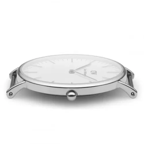 Daniel Wellington Lederarmband-Classic Sheffield Silver