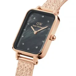 Daniel Wellington Metallarmband-Quadro Lumine Pressed Piano Rose Gold Black - DW00100579