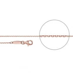 Der Kettenmacher Halsketten-Ankerkette Roségold Diamantiert