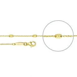 Der Kettenmacher Halsketten-Ankerkette Ovaline Gold Diamantiert