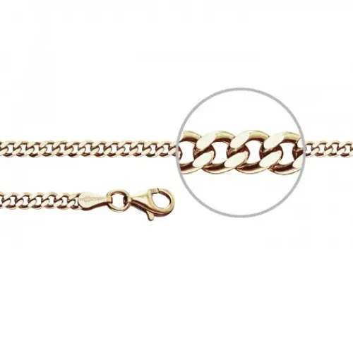 Der Kettenmacher Halsketten-Panzerkette Gold Diamantiert