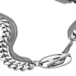 Diesel Halsketten-Oval D Logo Halskette - DX1549040