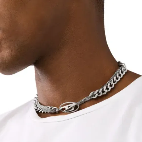 Diesel Halsketten-Oval D Logo Halskette - DX1549040