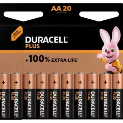 Duracell Batterien-Plus AA / LR6 1.5V Alkaline Batterien 20er Pack