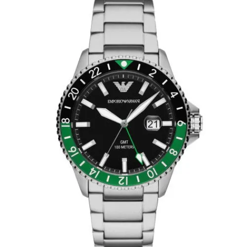 Emporio Armani Metallarmband-World Explorer GMT - AR11589