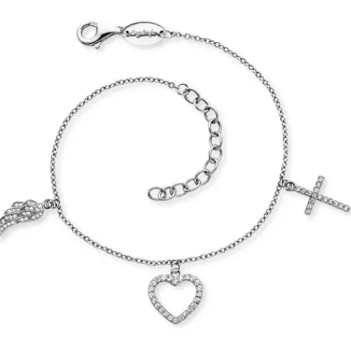 Engelsrufer (Kette mit) Kreuz-Armband Glaube Liebe Hoffnung - ERB-FLH-ZI