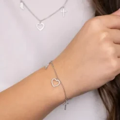 Engelsrufer (Kette mit) Kreuz-Armband Glaube Liebe Hoffnung - ERB-FLH-ZI