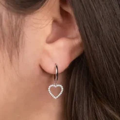 Engelsrufer (Kette mit) Herz-Creolen Herz - ERE-HEARTSHINY-ZIC