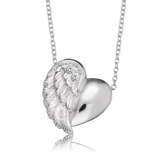 Engelsrufer (Kette mit) Herz-Halskette Herzflügel Silber - ERN-LILHEARTWING
