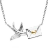 Engelsrufer (Kette mit) Herz-Halskette Letter Bird - ERN-LETTER-BIRD-BI
