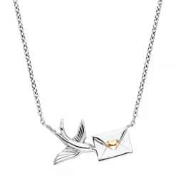 Engelsrufer (Kette mit) Herz-Halskette Letter Bird - ERN-LETTER-BIRD-BI