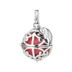 Engelsrufer Damenschmuck-mit Flügel Perlmutt Rot Silber