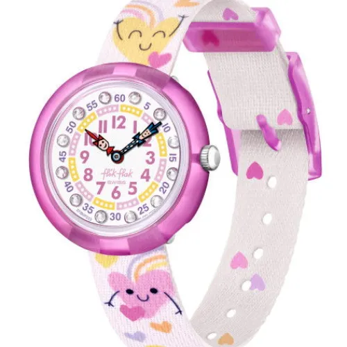 Flik Flak Swiss Made Uhren-Bouncing Hearts - FBNP223