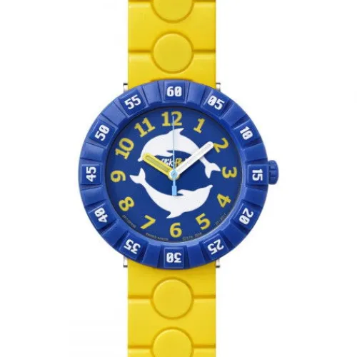Flik Flak Swiss Made Uhren-Dolph'In'Yellow - FCSP056
