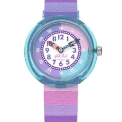 Flik Flak Swiss Made Uhren-Stripy Purple - FBNP225