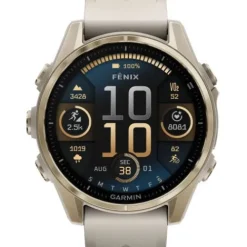 Garmin Silikonarmband-Fenix 8 Amoled Sapphire Soft Gold Fog Gray (43 mm) - 010-02903-11
