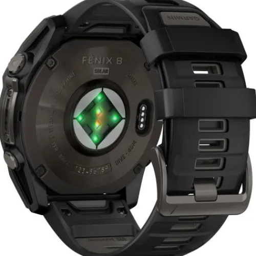 Garmin Silikonarmband-Fenix 8 Solar Sapphire Carbon (51 mm) - 010-02907-11