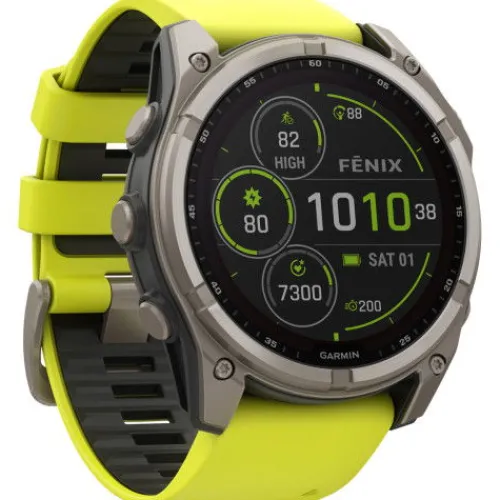 Garmin Silikonarmband-Fenix 8 Solar Sapphire Amp Yellow (51 mm) - 010-02907-21