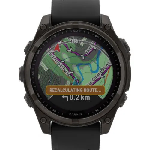 Garmin Silikonarmband-Fenix 8 Solar Sapphire Carbon (47 mm) - 010-02906-11