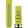 Garmin Uhrenarmbänder-QuickFit 26 Electric Lime Graphite Silicone Band - 010-13281-03
