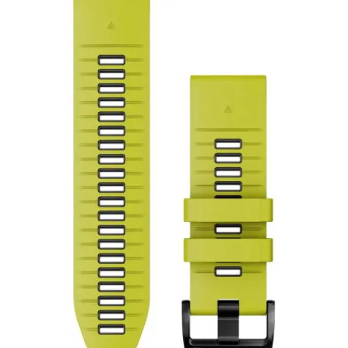 Garmin Uhrenarmbänder-QuickFit 26 Electric Lime Graphite Silicone Band - 010-13281-03