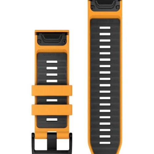 Garmin Uhrenarmbänder-QuickFit 26 Spark Orange Graphite Silicone Band - 010-13393-01