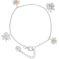 Gexist Armbänder-Armband mit Edelweiss und Enzian Charms - BG 7000