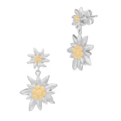 Gexist Ohrringe-Double Edelweiss Ohrstecker - EG 7001