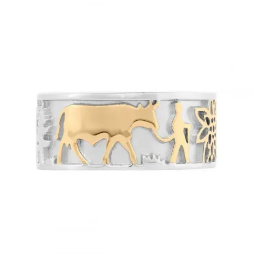 Gexist Ringe-Edelweiss Ring Senn & Kühen - RG 7004