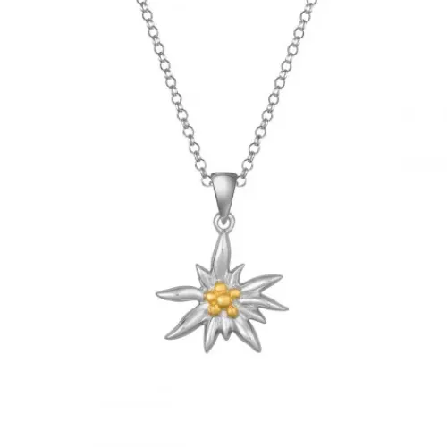 Gexist Halsketten-Swiss Edelweiss Halskette Edelweiss - PG 9007