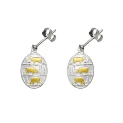 Gexist Ohrringe-Swiss Edelweiss Ohrstecker Poya - EG 9004