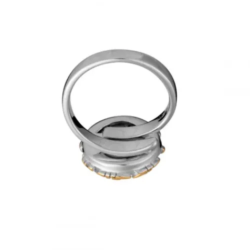 Gexist Ringe-Swiss Edelweiss Ring Edelweiss Knopf - RG 9026