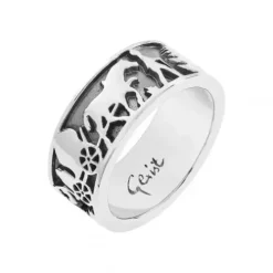 Gexist Ringe-Swiss Edelweiss Ring Edelweiss Käser & Kühen - R 7001