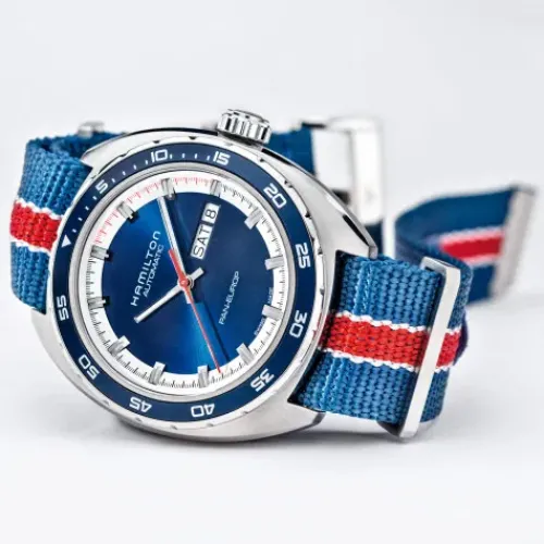 Hamilton Lederarmband-American Classic Pan Europ Day Date Auto - H35405741